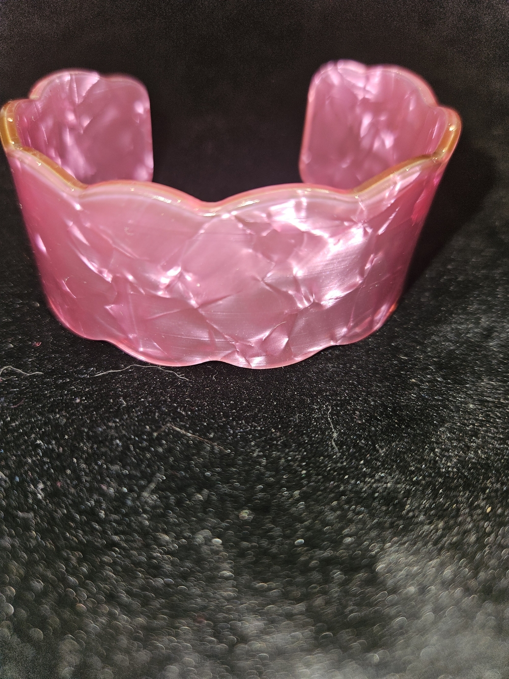 paparazzi Pink Scalloped Resin Cuff Bracelet